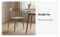 Upholstered Wooden Side Chair Minimalist Aesthetic Kitchen Seating for Adults