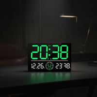 LED Digital Wall Clock Silent Digital Wall Clock 12/24-Hour for Living Room, Bedroom