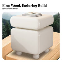 Curvy 2-Drawer End Table Modern Design Nightstand Minimalist aesthetic for Renters