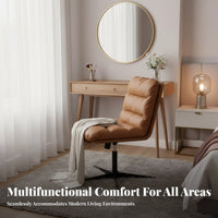 Armless Vanity Chair Comfortable for Long Sitting Snowice Furniture Space Saving