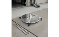 Double Rotating Jets 16.5 Inch Pressure Washer Surface Cleaner Universal 1/4" Quick Connector 16.5 Inch Wheeled Surface Cleaner 360° Swivel Wheels Stainless Steel Floor Scrubber Splash-Unrestricted Skirt for Driveways, Patios, Sidewalks, Decks