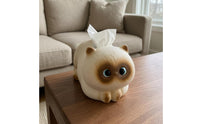 Siamese Cat Tissue Box Blue Eyes Resin Cat Tissue Box Holder Top Opening