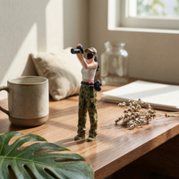 Photographer Figure Finished Display Piece 1/18 Scale Photographer Figure