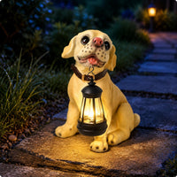 Hanging Lantern Dog Statue Courtyard Outdoor Decoration Weatherproof