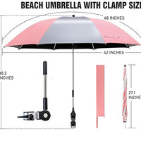 Outdoor Sun Umbrella UV Protection Fishing Camping Folding Beach Chair Umbrella Clamp Umbrella