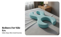 Ergonomic Design Side Sleeper Beauty Pillow Slow Rebound Face Cradle Pillow Reduces Hair Friction for Women, Adults, Nightly Use, Bed, Home