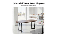 Comfortable Seat Industrial Design Cafe Set Sturdy Construction Round Wood Cafe Table Long-Lasting Leather Armchair and Table Set High-Density Foam for Business Owners, Interior Designers, Adults, Tea House, Dessert Shop, Eatery, Living Room