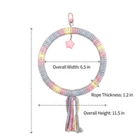 Rope Swing Parrot Toy with Bells, Gradient Perch for Budgie, Cockatiel and Lovebird, Comfortable Swing Perch for Small Bird Cage Use