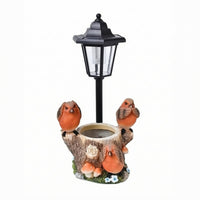 Solar Garden Lantern Resin-Style Outdoor Solar Lantern Black for Yard
