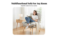 Upholstered Accent Chair Ergonomic Design Upholstered Armchair Thick Cushioned Sturdy Frame for Balcony, Study Room, Home Office