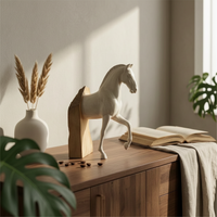 Horse Sculpture with Acrylic Base Modern-Timeless Equine Sculpture Figurine for Lobby