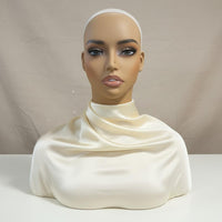 Shoulder Mannequin Bust with Shoulders Female Mannequin Head Smooth Surface Hairpiece Display Head for Salon Owners