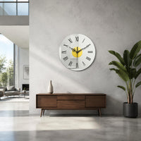 Round Acrylic Wall Timepiece Glossy Mirror-Silver Wall Timepiece Easy to Clean