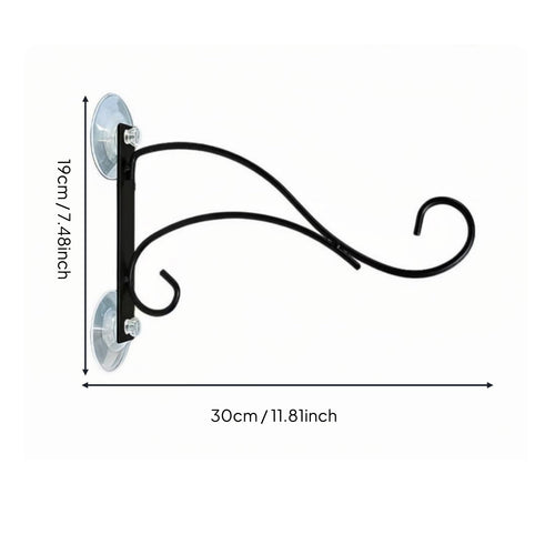 Wrought Avian Feeder Hanger Simple Lines Design for Garden, Patio, Gardeners