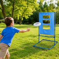 Disc Toss Game, Outdoor Yard Games for Beach Adults, Portable Metal Frame for Tailgate Family Entertainment