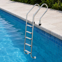 5-Step Pool Ladder Resistant Stainless Steel Pool Ladder Heavy Duty for Hotels, in-Ground Pools