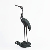 Longevity Crane Turtle Sculpture Birthday Gift Crane on Turtle Statue Good Luck Charm Longevity Animal Sculpture for Entrance, TV Cabinet, Office