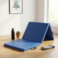 Waterproof Gymnastics Mat with Carry Handle Easy to Clean Training Mat with Carrying Handles Anti-Slip Foldable for Gymnasts, Kids, Stretching