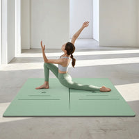 Non-Slip TPE Fitness Mat Textured Fitness Mat with Carrying Strap and Bag Cushioned Eco-Friendly for Stretching