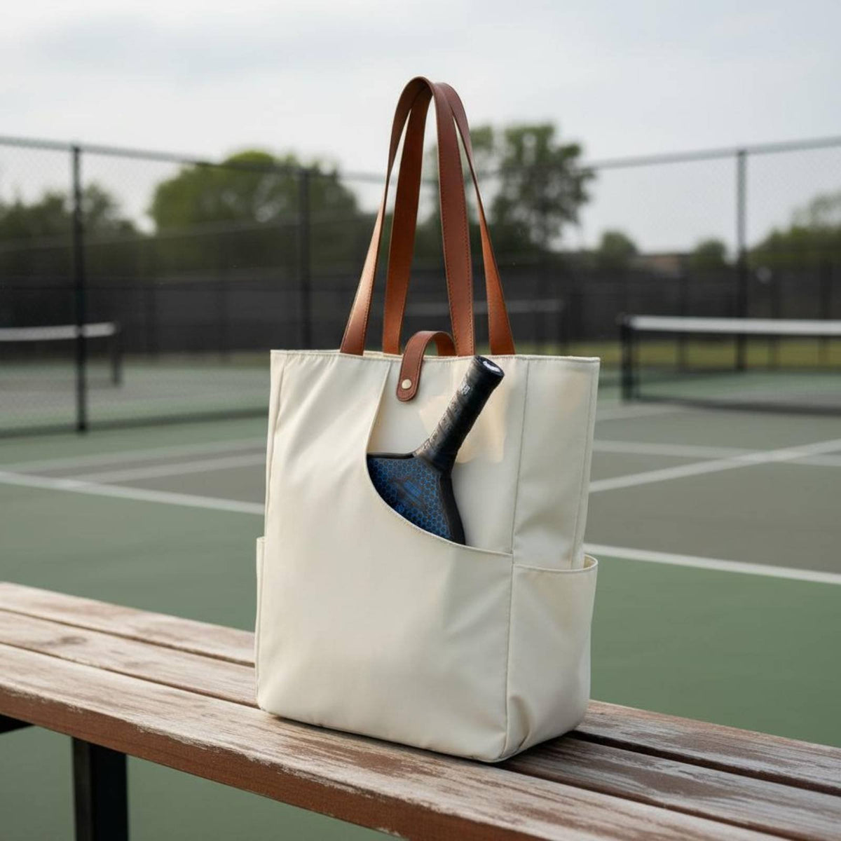 Pickleball Paddle Carrier Large Capacity Pickleball Shoulder Bag Multi-Pocket Sports Tote Multiple Pockets Versatile Design