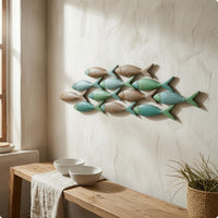 Clustered Wall Artfully Carved Texture Mediterranean Wall Piece Painted Finish for Living Room