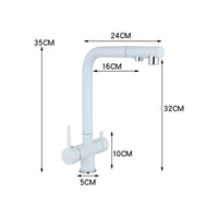 Three-Function Kitchen Tap 3-in-Sink Faucet with Water Strainer Flexible Faucet with Pull-out Spray for Renovators
