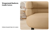 Shell spine Armchair Luxury design Vanity Stool Upholstered Seat Ergonomic spinerest for Makeup aficionados