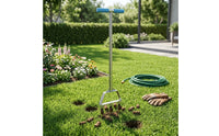 Lawn Aerator with 3 Hollow Tines Heavy Duty Manual Lawn Aerator Replaceable Soil Core Sampler with T-Handle for Homeowners, Gardeners, Yard Inspection