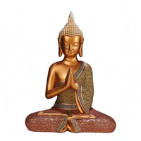 Lotus Base Buddha Statue Ornate Patterned Home Decor Southeast Asian-Inspired