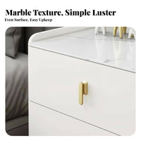 3-Drawer Nightstand Easy to Clean 3-Drawer Cabinet Italian Look for Guest Room