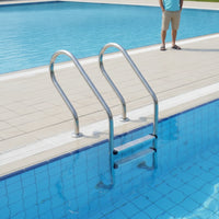 Stainless Steel Pool Ladder Anti-Slip 2-Step Pool Ladder Rust Resistant for Swimmers