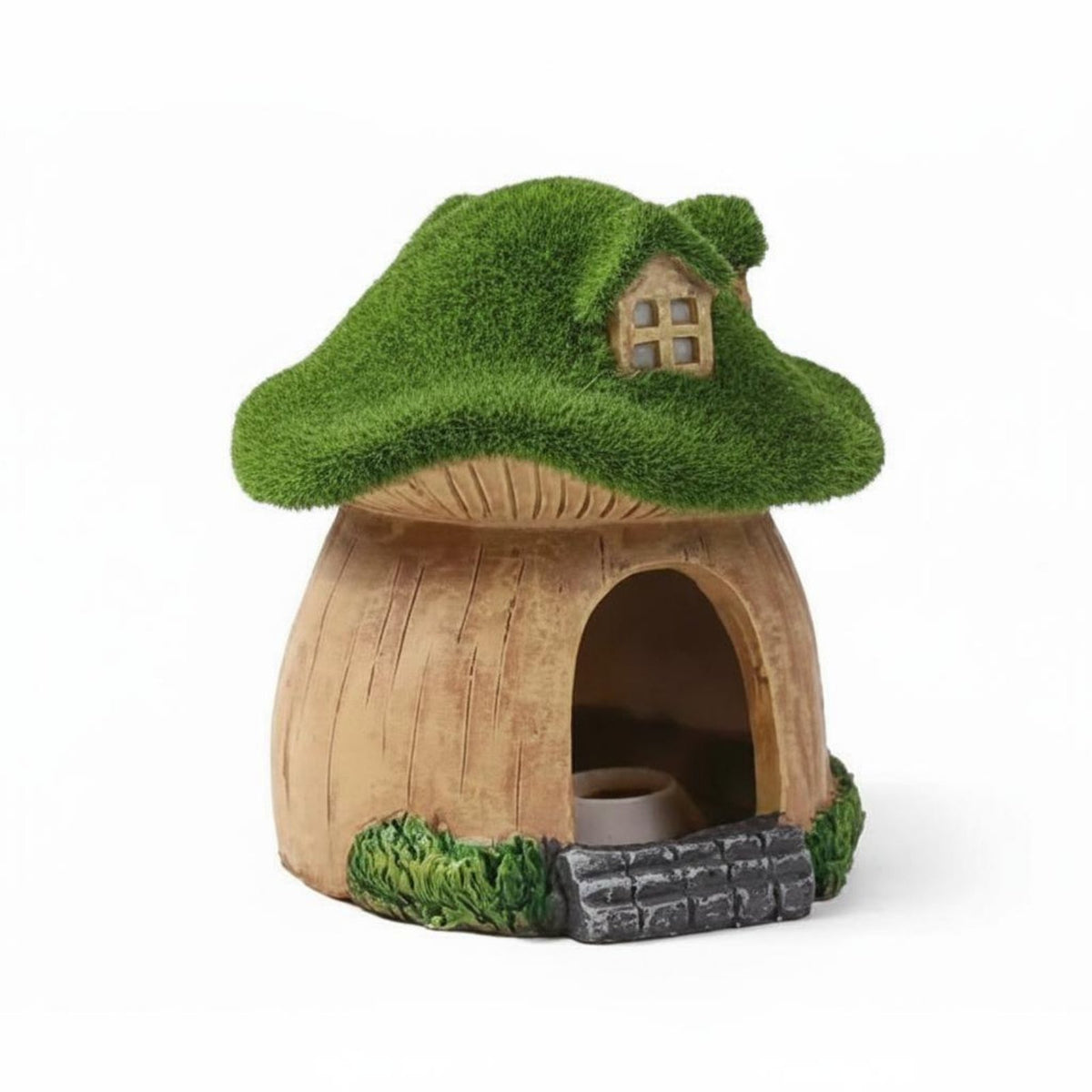 Toadstool House Aquarium Decoration Safe Hiding Place Pet Habitat Decor