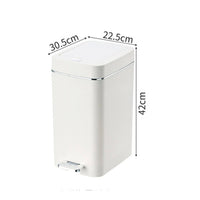 Hands-Effortless Operation Slim Pedal Trash Can Space Saving Soft Close Trash Can with Lid Odor Seal Narrow Kitchen Garbage Bin Hidden Bag Design for Pet Owners, Bathroom, Living Room, Office