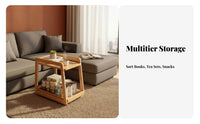 U-shapedd over-Couch Table with Shelves Multi-Functional U-shapedd Rolling Table