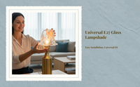 E27 frosted glass cylinder shade