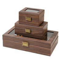 Vintage Wood Grain PU Leather Watch Box, Wooden Jewelry Gift Box, Bracelet Packaging Box, Storage Box, Souvenir