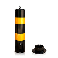 Thickened Steel Pipe Warning Post with Reflective Stripe, 304 Stainless Steel, Detachable