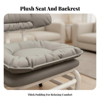 Upholstered Low Chair with Casters Rounded Corners Low Roller Seat for Playroom