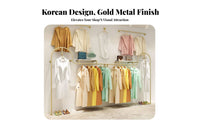 Retail Clothing Display Stand Floor Standing Clothes Rack Heavy Duty Boutique Display Rack Garment Organizer Featuring Metal Structure Suitable for Retailers Fitting Room Showroom