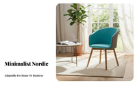 Scalloped Spine Support Armchair Nordic Design Single Sofa Minimalist Design Elegant Aesthetic for Students, Living Room
