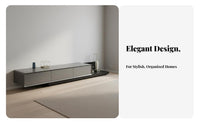 Extendable TV Cabinet Ample Storage Retractable TV Unit Construction Modern Minimalist Media Console for Small Apartment Dwellers