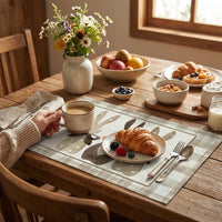 Easter Table Runner 45 x 30 cm Heat-Resistant Table Mat Holiday Dining Table Decor Tabletop Easter Home Decoration for , Kitchen, Restaurant, Party