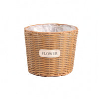 Imitation Rattan Pot Rustic Style Home Decor Long-Lasting for Tabletop