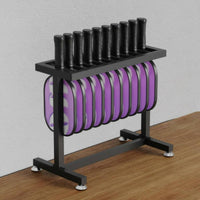 10-Slot Pickleball Paddle Rack Metal Desktop Pickleball Paddle Holder Black