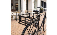 Rear Cycle Basket with Liner Easy to Install Rear Cycle Basket Open-Top for Commuters, Cyclists, Grocery Shopping, Daily Commuting, Errands