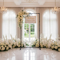 Black Rectangular Display Stand Modular Parts Entrance Sign Intended for Wedding