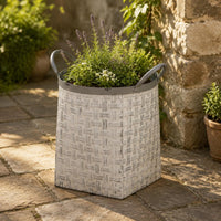 2 Pieces Decorative Iron Pot Handmade Style Rustic Metal Planter Easy to Outdoor-Compatible Decor for Balcony, Patio