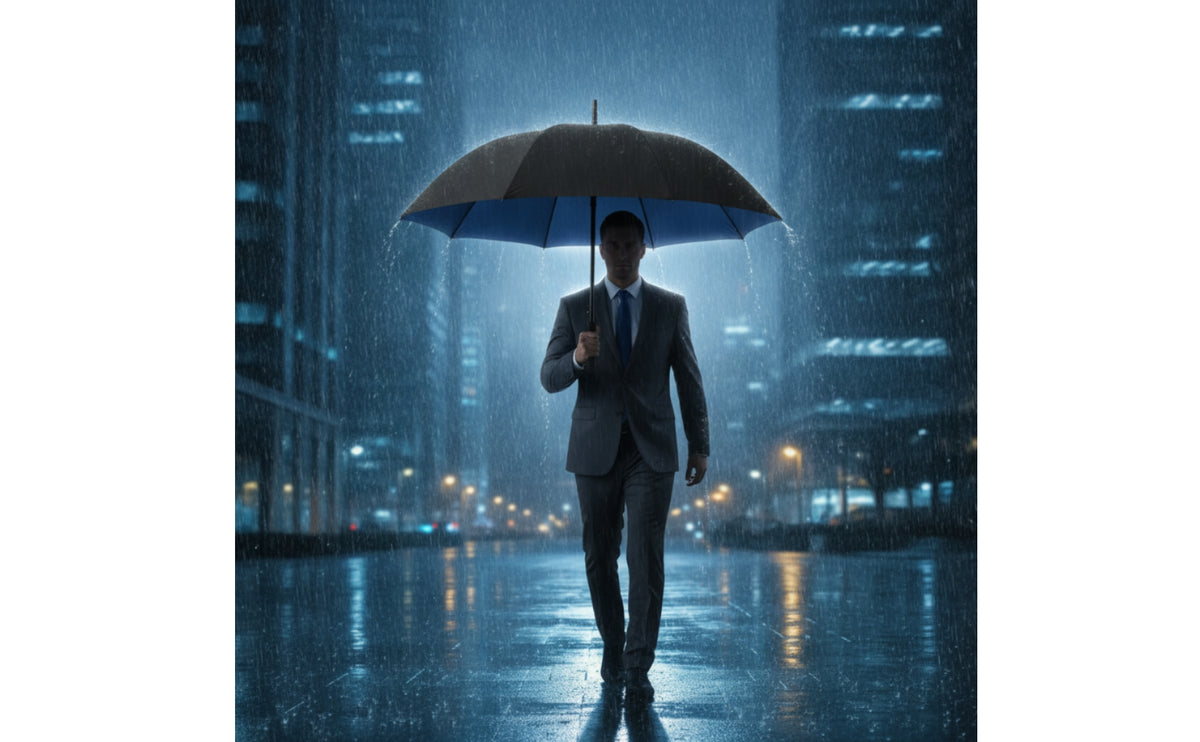 Large Umbrella with Double-Layer Canopy Windproof Umbrella with Double Canopy Heavy Duty for Business Professionals, Commuters, Commuting, Travel