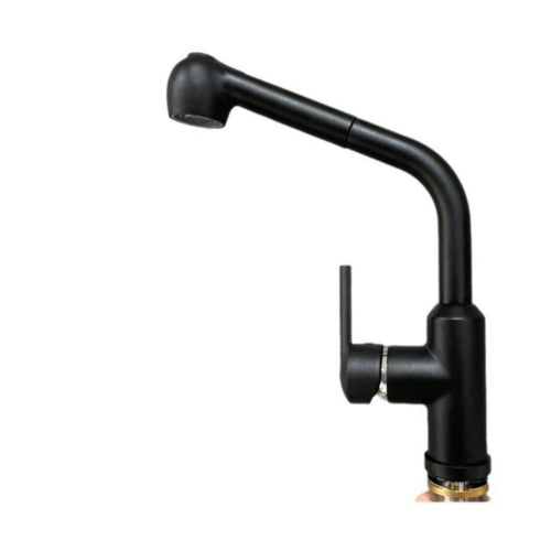 Black stone pull-down faucet