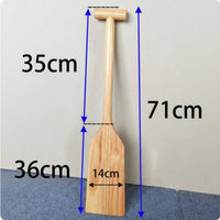 Dragon Boat Paddle Waterproof Paint Flat Dragon Boat Paddle Ergonomic Grip Wood Oar for Decoration